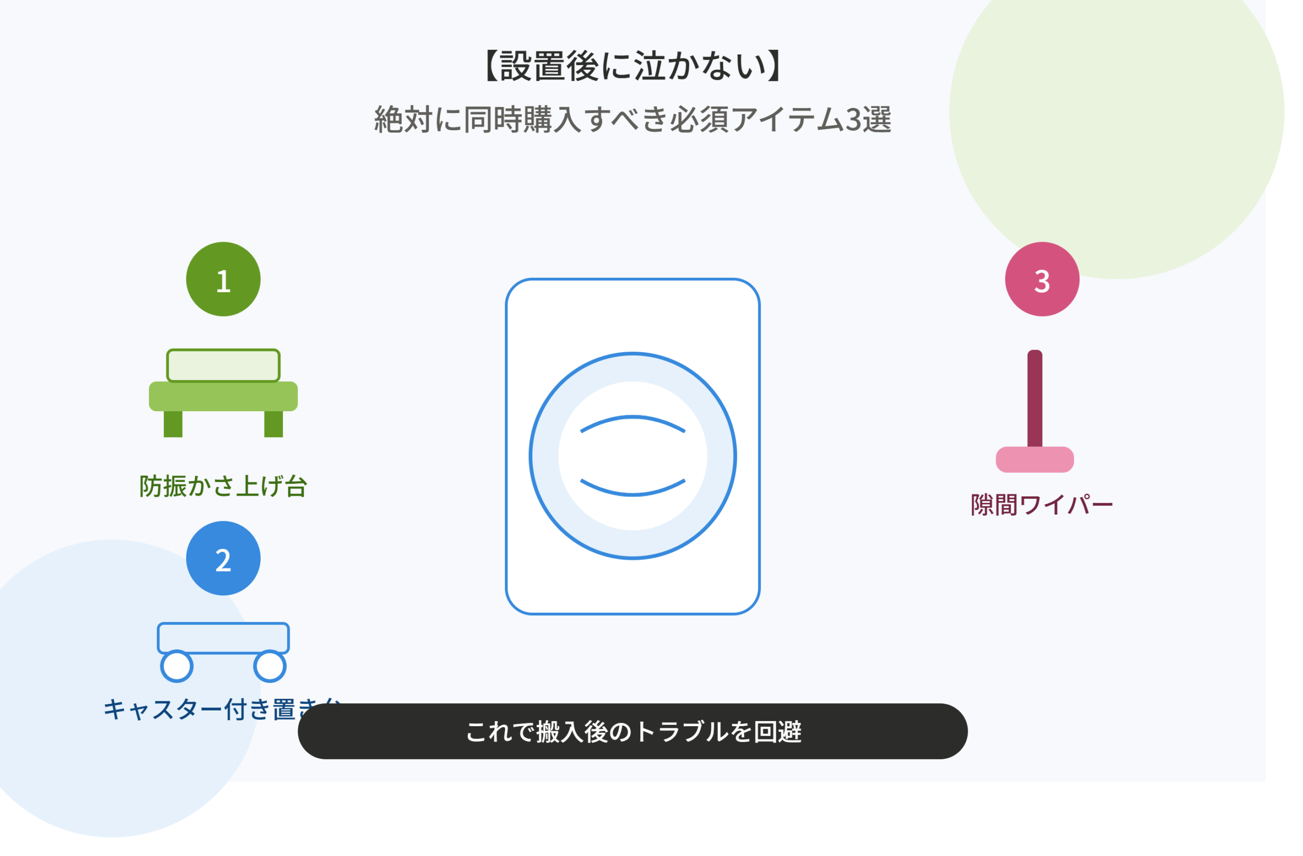【設置後に泣かない】ドラム式洗濯機と「絶対に同時購入」すべき必須アイテム3選