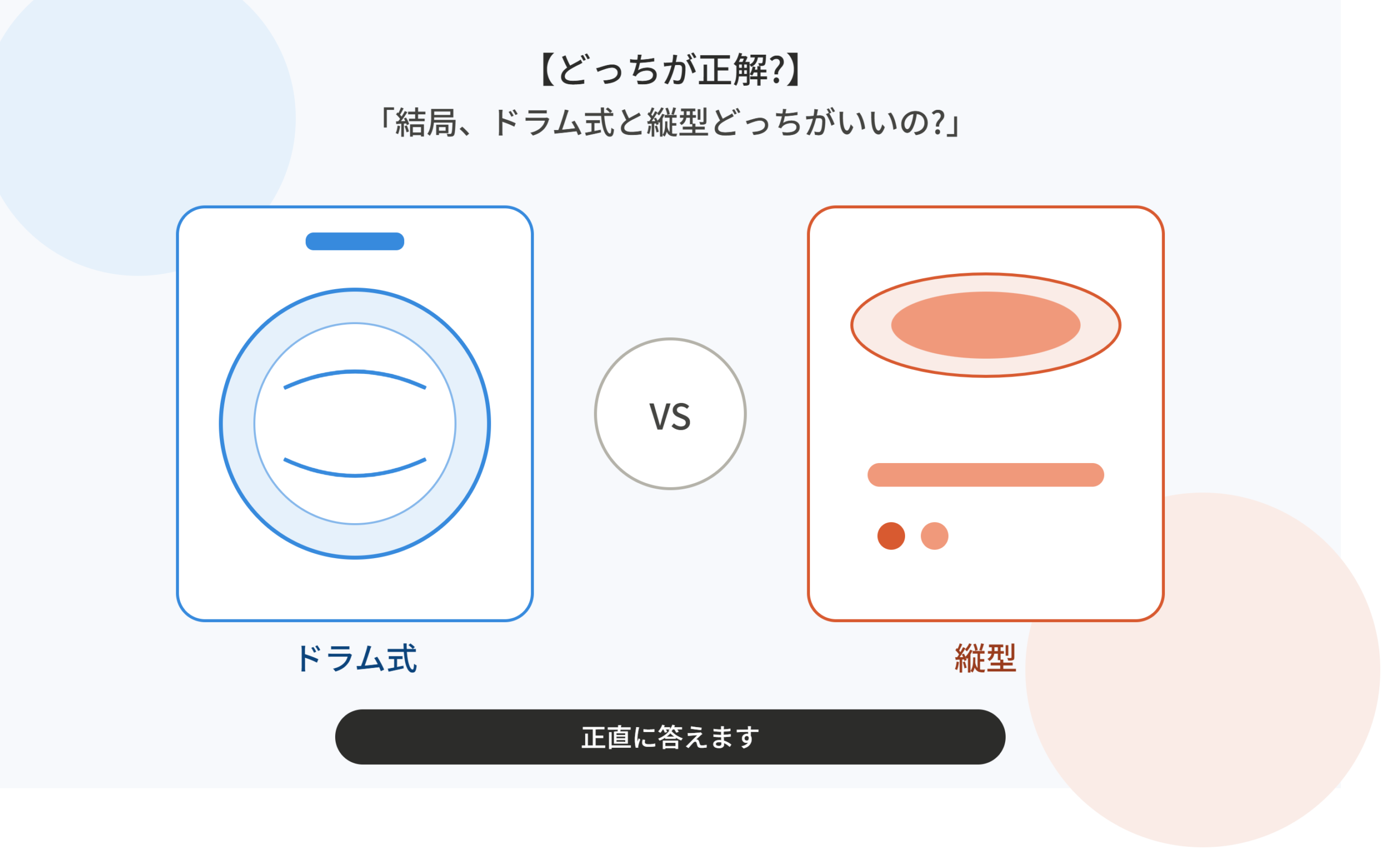 【どっちが正解？】「結局、ドラム式と縦型どっちがいいの？」に正直に答えます